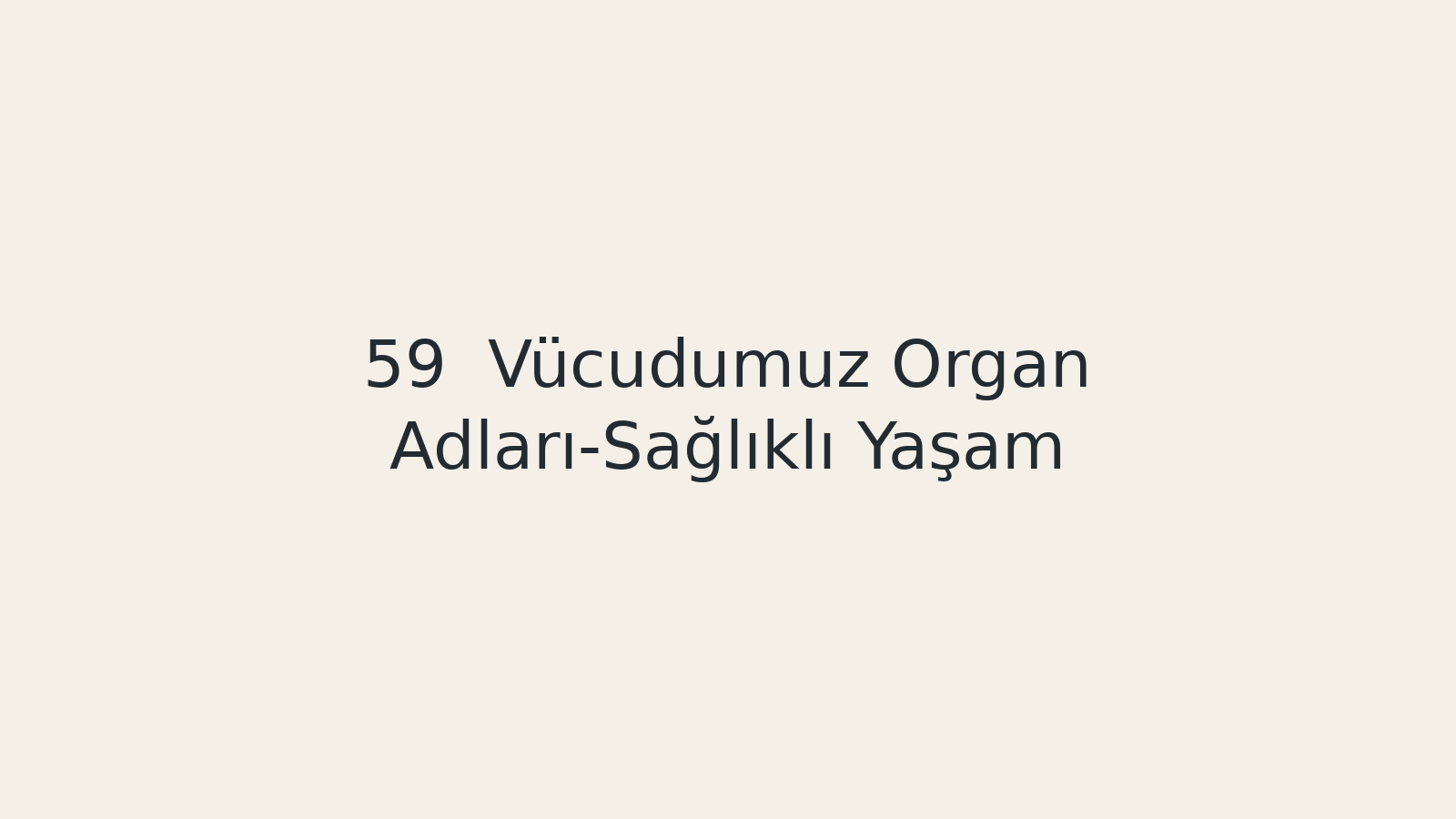 "Vücudumuz Organ Adları-Sağlıklı Yaşam EBA TV - Yabancı Öğrenciler İçin Türkçe Dersi 04.03.2021 tarihli yayın içeriğidir."