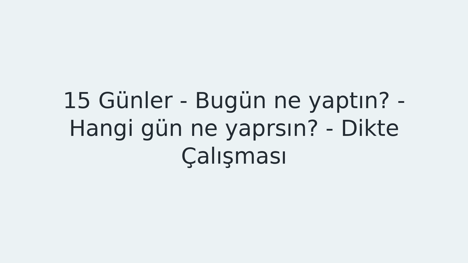 "Günler - Bugün ne yaptın? - Hangi gün ne yaprsın? - Dikte Çalışması EBA TV - Yabancı Öğrenciler İçin Türkçe 09.11.2020 tarihli yayın içeriğidir."