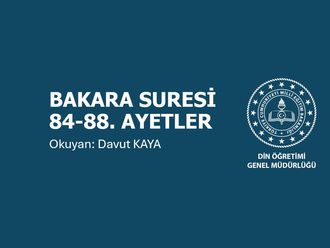 Bakara Suresinin 12. Sayfası (84 ila 88. Ayetler)