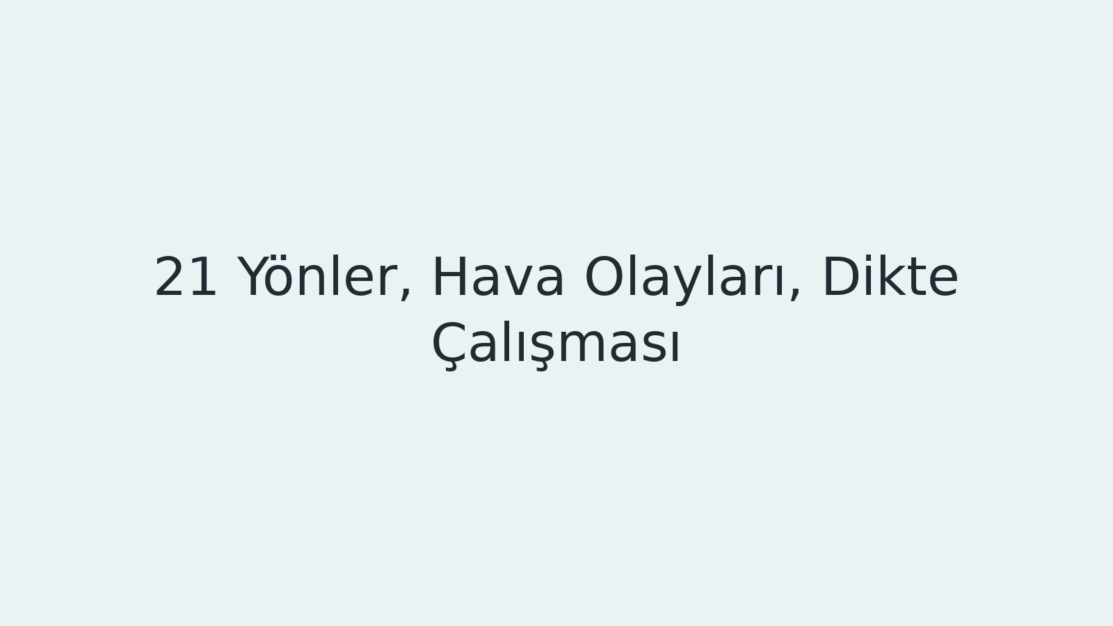 "Yönler, Hava Olayları, Dikte Çalışması EBA TV - Yabancı Öğrenciler İçin Türkçe 07.12.2020 tarihli yayın içeriğidir."