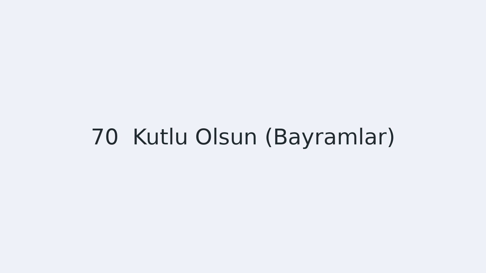 "Kutlu Olsun (Bayramlar) EBA TV - Yabancı Öğrenciler İçin Türkçe Dersi 31.03.2021 tarihli yayın içeriğidir."