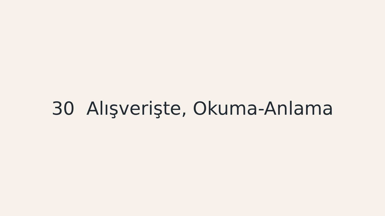 "Alışverişte, Okuma-Anlama EBA TV - Yabancı Öğrenciler İçin Türkçe Dersi 05.01.2021 tarihli yayın içeriğidir."
