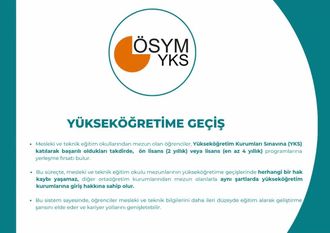 Yüksek Öğrenime Geçiş