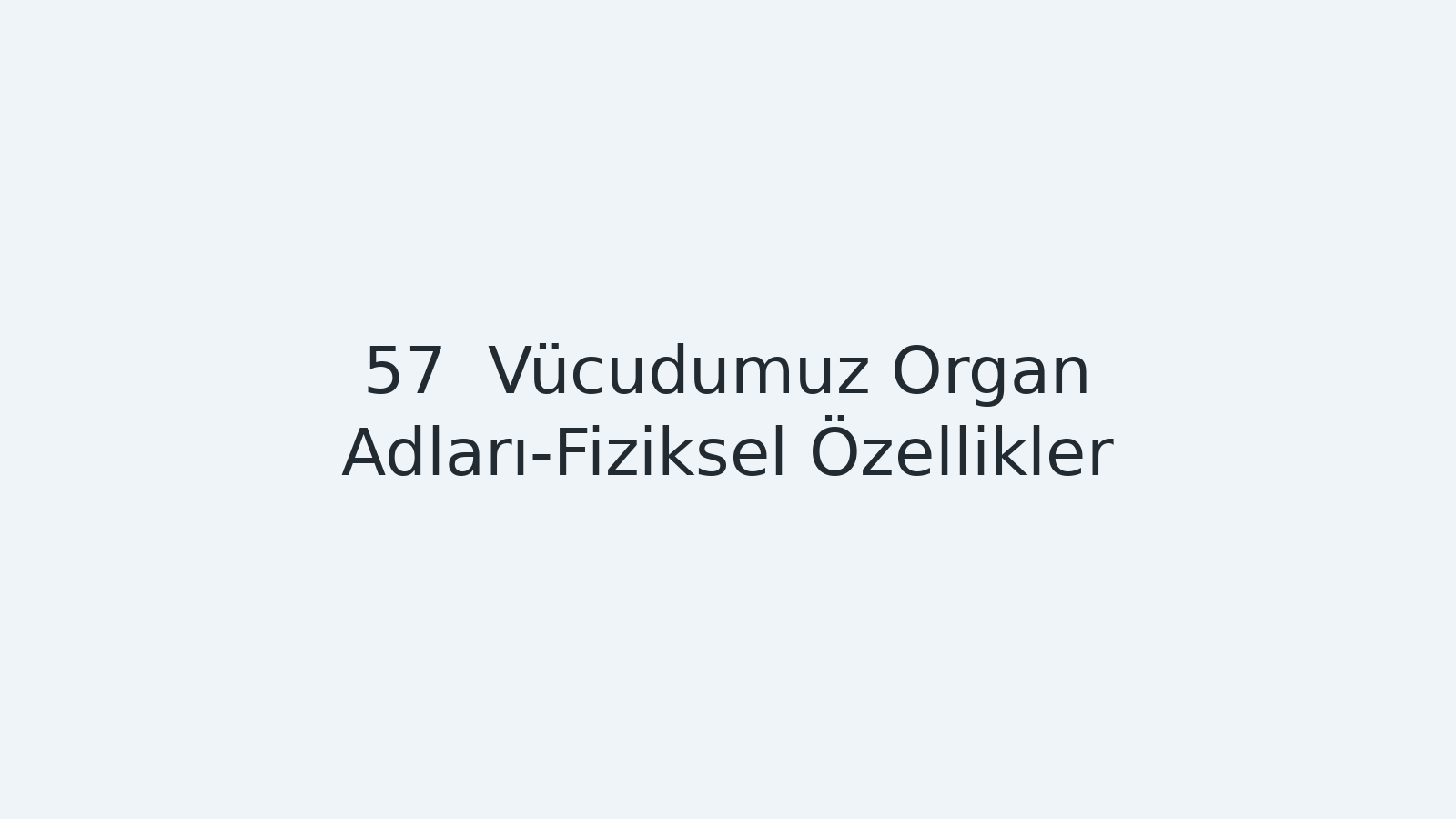 "Vücudumuz Organ Adları-Fiziksel Özellikler EBA TV - Yabancı Öğrenciler İçin Türkçe Dersi 02.03.2021 tarihli yayın içeriğidir."