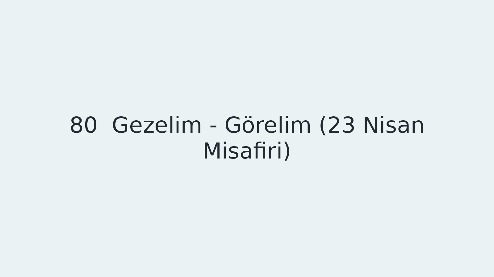 "Gezelim - Görelim (23 Nisan Misafiri) EBA TV - Yabancı Öğrenciler İçin Türkçe Dersi 22.04.2021 tarihli yayın içeriğidir."