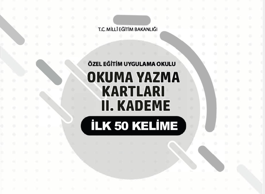 Okuma Yazma Kartları İlk 50 Kelime II. Kademe