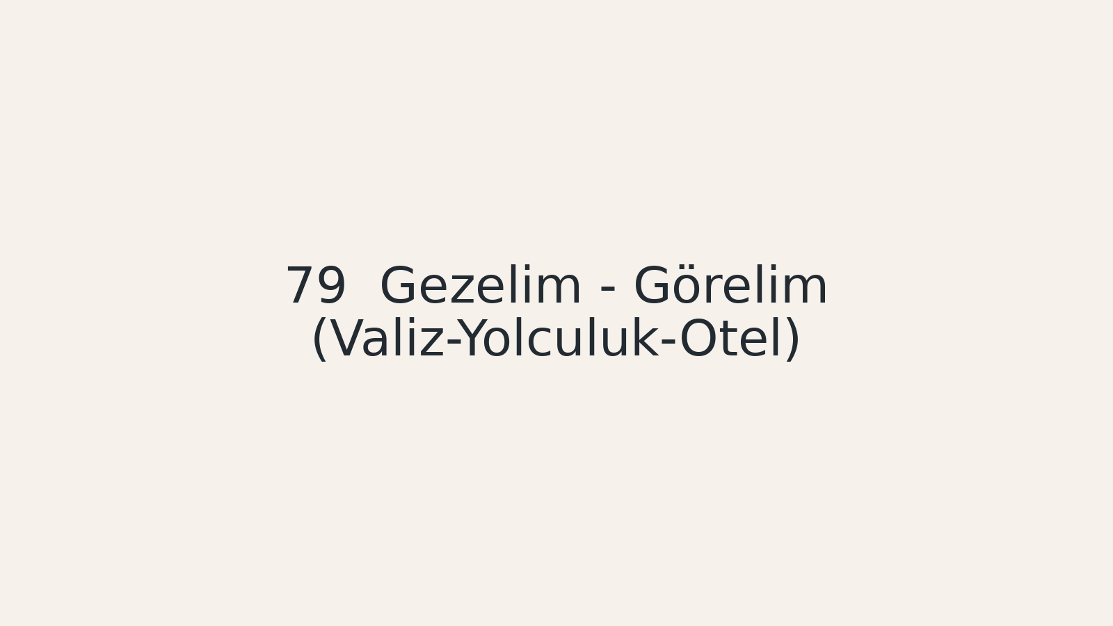 "Gezelim - Görelim (Valiz-Yolculuk-Otel) EBA TV - Yabancı Öğrenciler İçin Türkçe Dersi 21.04.2021 tarihli yayın içeriğidir."
