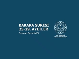 Bakara Suresinin 4. Sayfası (25 ila 29. Ayetler)