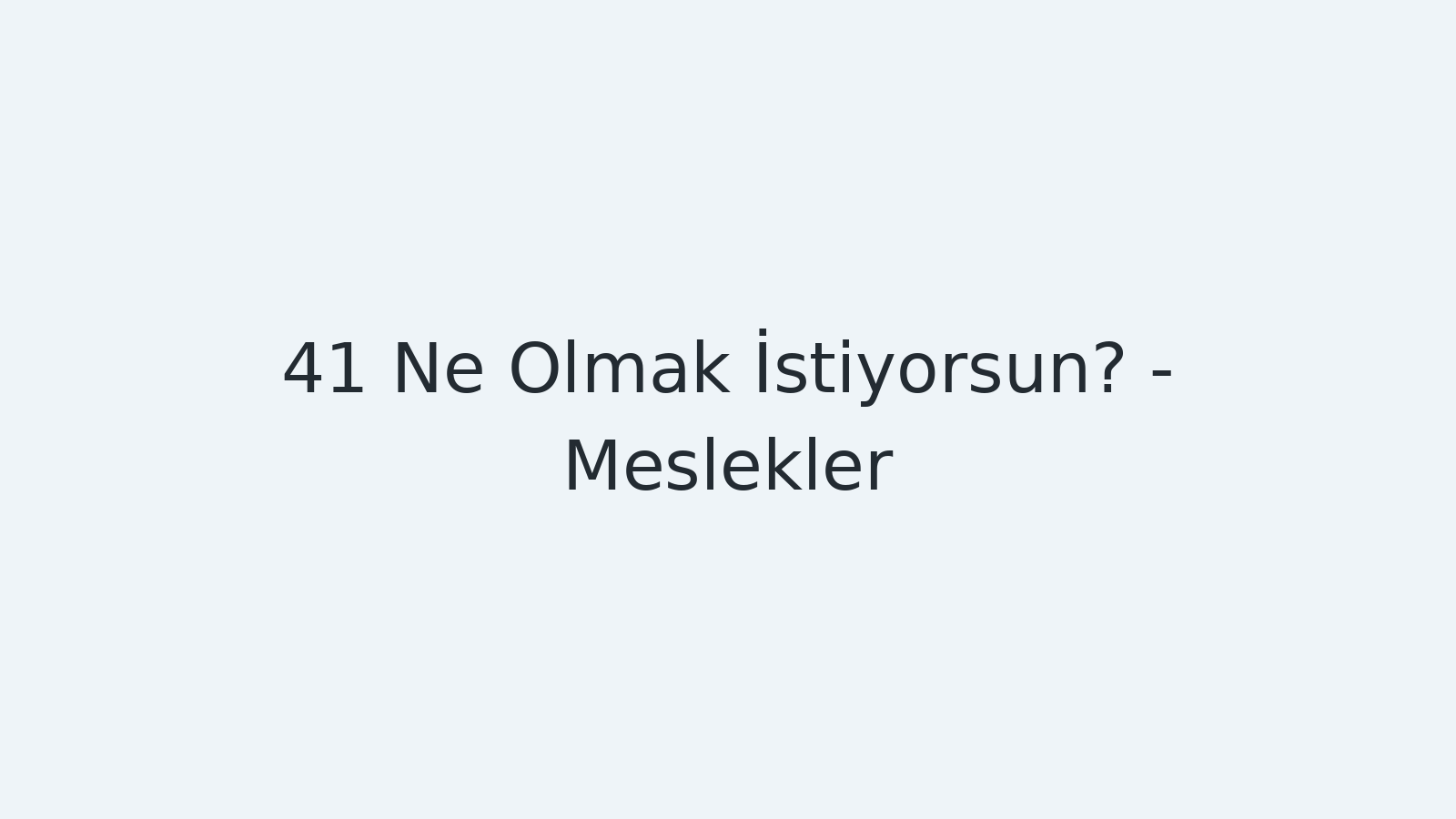 "Ne Olmak İstiyorsun? - Meslekler EBA TV - Yabancı Öğrenciler İçin Türkçe 11.03.2021 tarihli yayın içeriğidir."