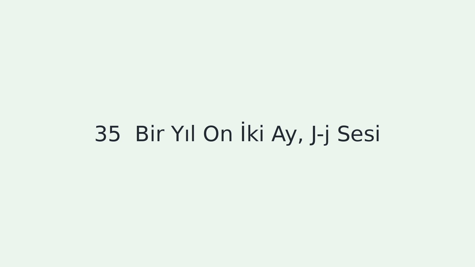 "Bir Yıl On İki Ay, J-j Sesi EBA TV - Yabancı Öğrenciler için Türkçe Dersi 16.12.2020 tarihli yayın içeriğidir."
