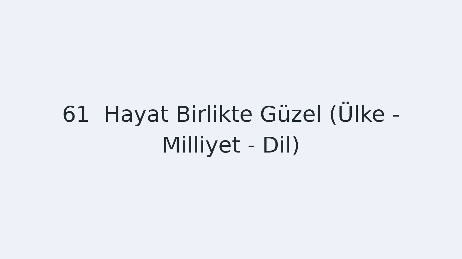 "Hayat Birlikte Güzel (Ülke - Milliyet - Dil) EBA TV - Yabancı Öğrenciler İçin Türkçe Dersi 24.05.2021 tarihli yayın içeriğidir."