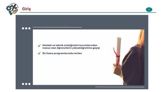 Yüksek Öğretime Geçiş