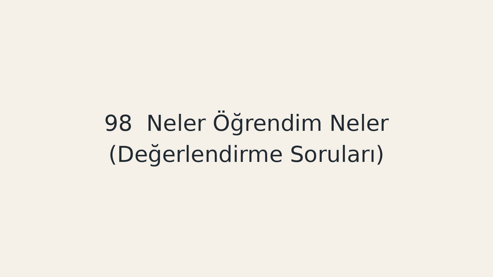 "Neler Öğrendim Neler (Değerlendirme Soruları) EBA TV - Yabancı Öğrenciler İçin Türkçe Dersi 15 .06.2021 tarihli yayın içeriğidir."