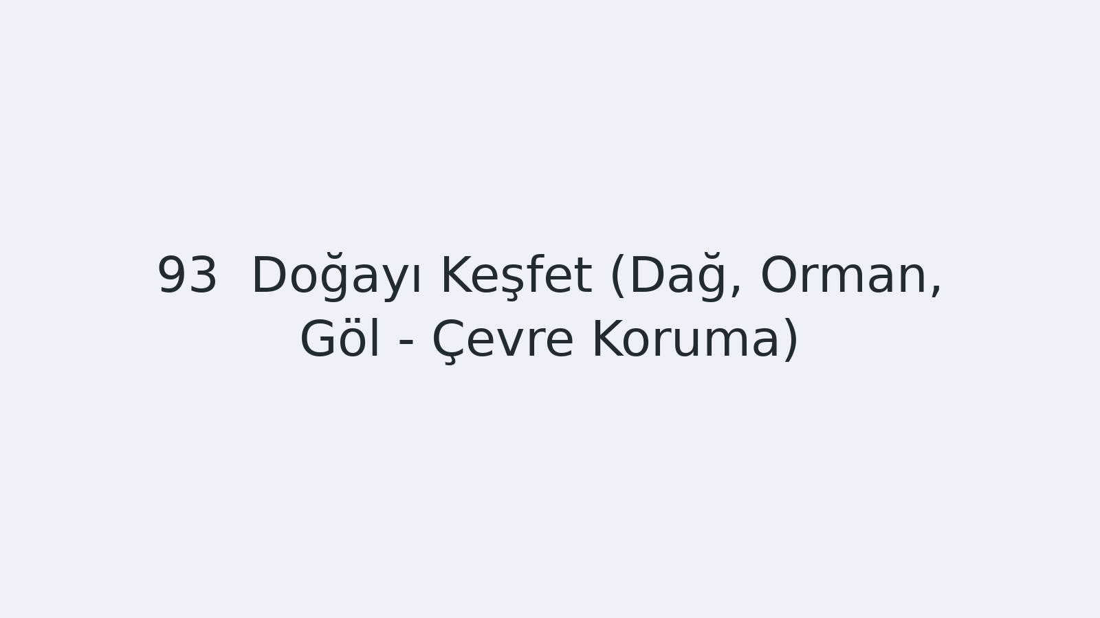 "Doğayı Keşfet (Dağ, Orman, Göl - Çevre Koruma) EBA TV - Yabancı Öğrenciler İçin Türkçe Dersi 01.06.2021 tarihli yayın içeriğidir."